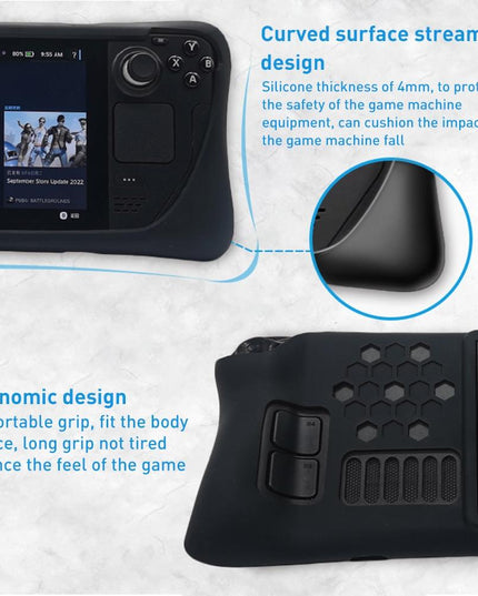 Steam Deck Silicone Case Set With Holder - Protect Your Console-1915197072076836869