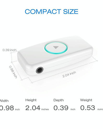 Wireless Music Receiver For Car With 3.5Mm Jack - Mini Bluetooth White-1915196621746999301