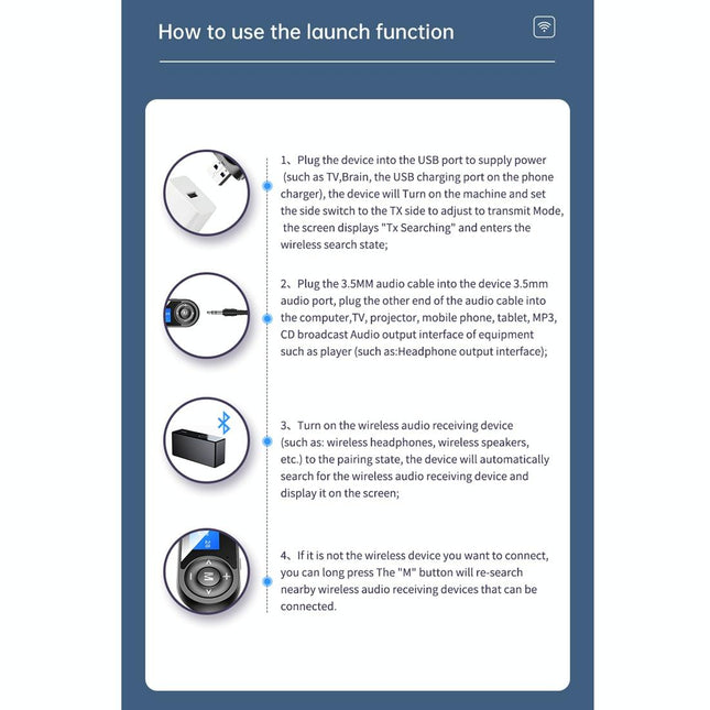 Lcd Bluetooth 5.0 Adapter Receiver / Transmitter - Black-1915196692630736904