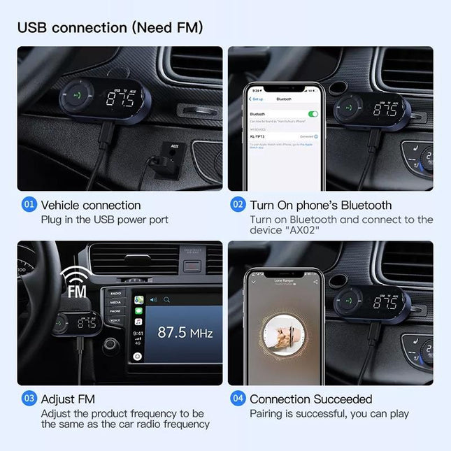 Wireless Car Bluetooth 5.2 Audio Receiver With Hands-Free Calling-1915197015281766406