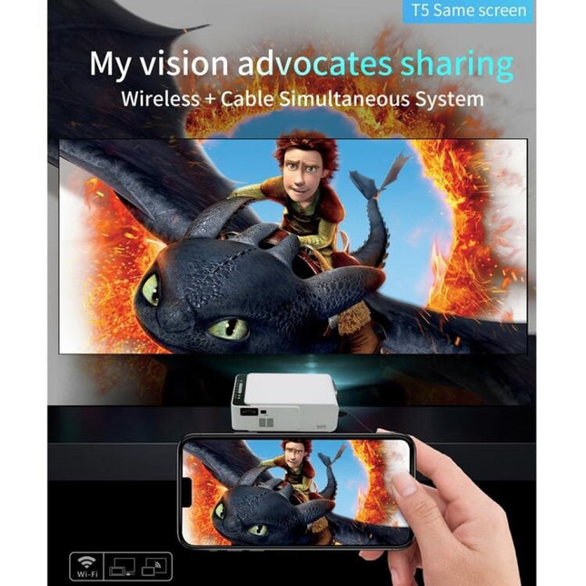 Smart Projector With 100 Ansi Lumens And 1024X600 Resolution Supports Hdmi / Sd / 2 Usb / Audio 3.5Mm Same Screen Version-1915198063002128391