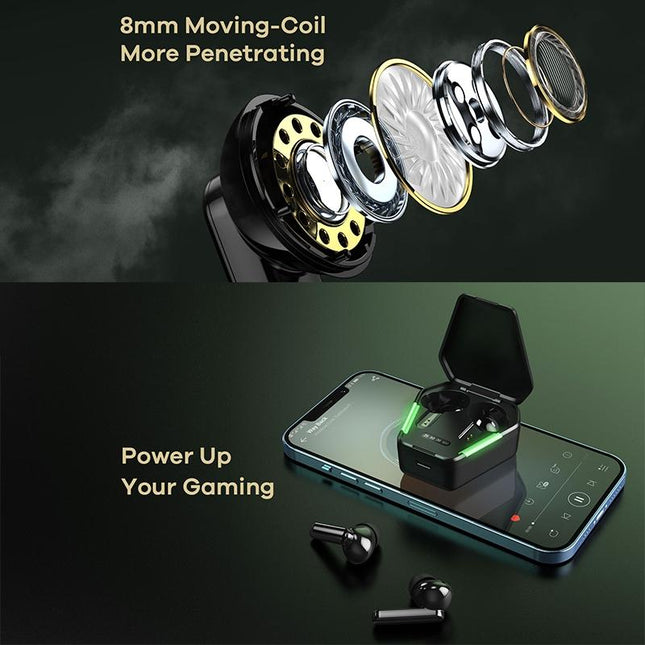 Wireless Gaming Earbuds - True Stereo Bluetooth 5.0 White-1915196843466297348