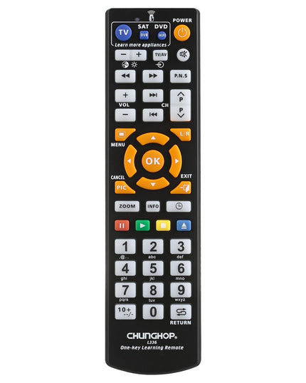 Universal Smart Learning Remote For Tv Cable Dvd - Chunghop L336-1915196881185673221