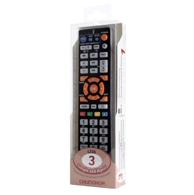 Universal Smart Learning Remote For Tv Cable Dvd - Chunghop L336-1915196881185673217