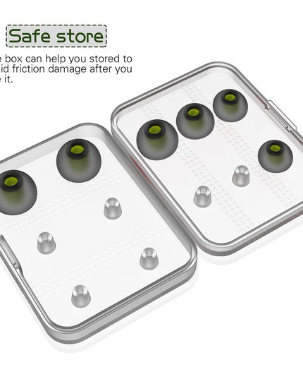 6 Pairs New Bee In-Ear Silicone Ear Caps With Storage Box - Fits 5-7Mm Earphone Plugs-1915198016395022341