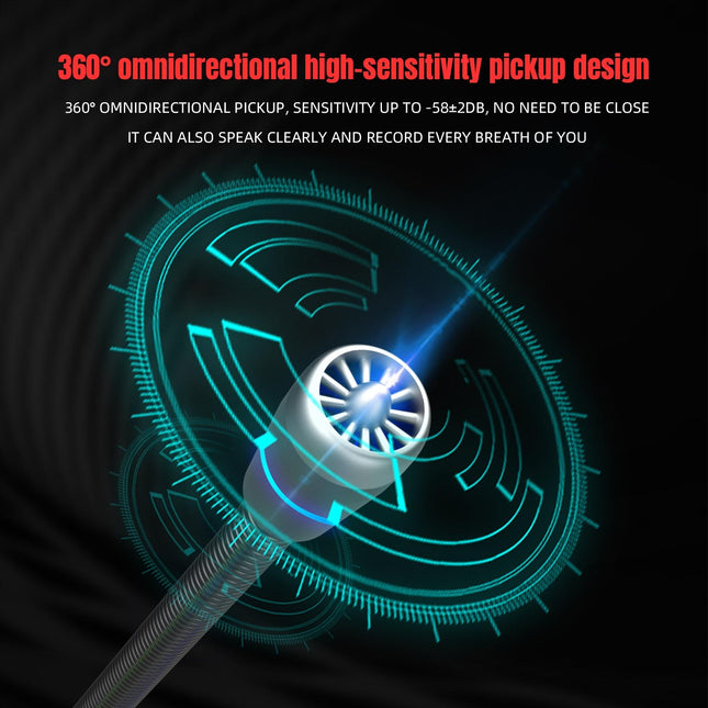 High-Quality Usb Noise-Cancelling Microphone - Black-1915196900131344387