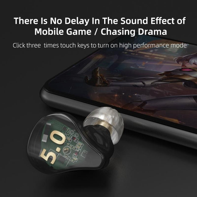 Kz Sa08 Wireless 5Ba Bluetooth Tws Earphones - Black-1915196889502978056