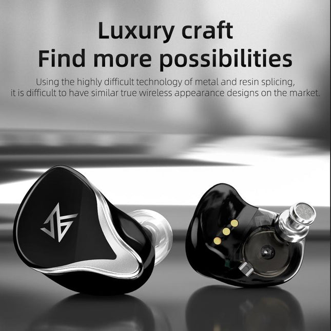 Kz Z3 Hybrid 1Dd & 1Ba Wireless Bluetooth 5.2 Tws Earphone - Black-1915197139554799624