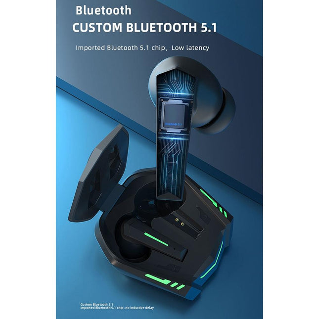 Xt80 Tws Dual Mode Bluetooth Earphones With Breathing Light And Charging Box - Black-1915196965998694401