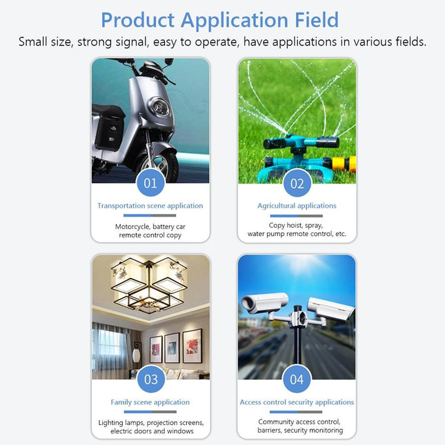 Electric Barrier Garage Door Remote - 4 Button Copy Style - 433Mhz Frequency-1915196973431001093