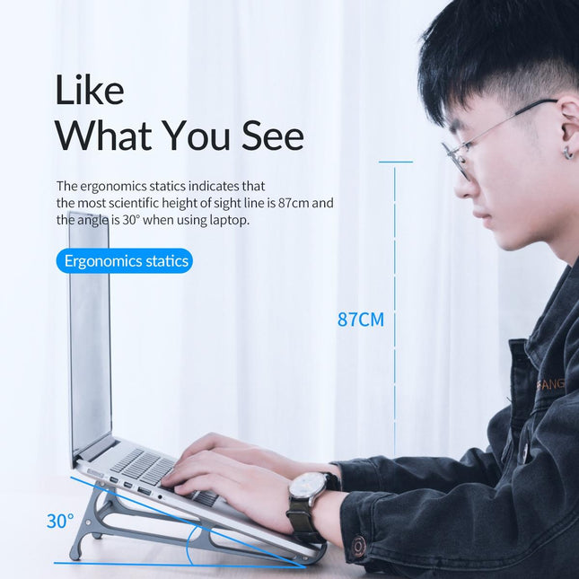 Vertical Laptop Storage Holder - Multi-Functional Grey-1915196904187236356