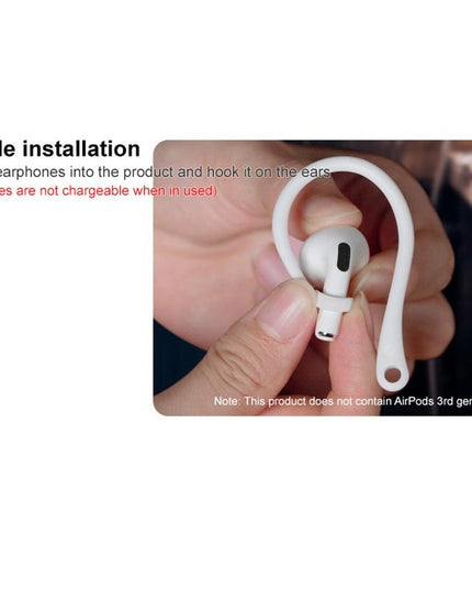 Imak Wireless Earphones With Anti-Lost Lanyard And Ear Hook - 1 Pair White-1915196855231320068