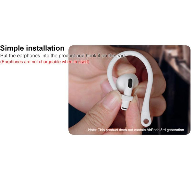 Imak Wireless Earphones With Anti-Lost Lanyard And Ear Hook - 1 Pair White-1915196855231320068