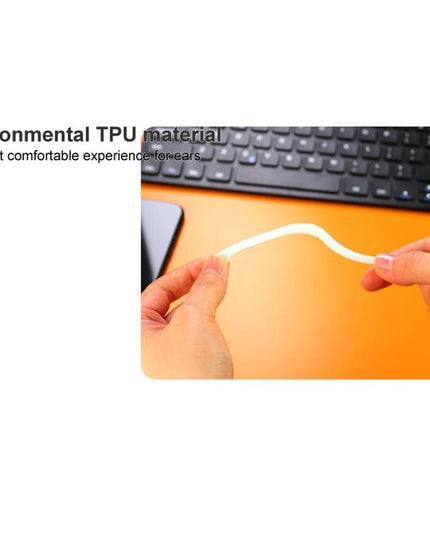 Imak Wireless Earphones With Anti-Lost Lanyard And Ear Hook - 1 Pair White-1915196855231320069