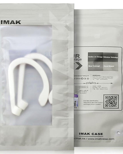 Imak Wireless Earphones With Anti-Lost Lanyard And Ear Hook - 1 Pair White-1915196855231320071
