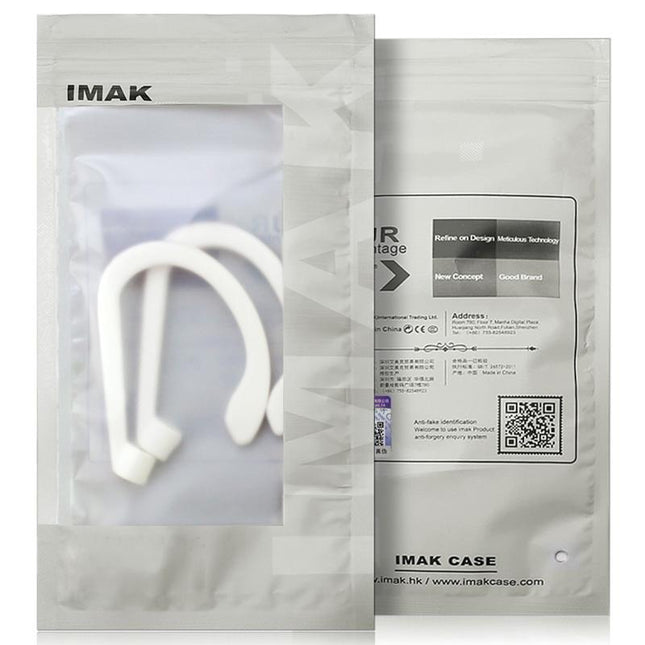 Imak Wireless Earphones With Anti-Lost Lanyard And Ear Hook - 1 Pair White-1915196855231320071