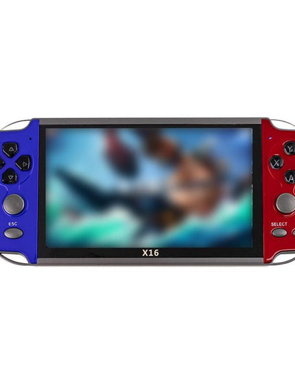X16 Classic Handheld Game Console - 6.5 Screen 8Gb Memory - Blue & Red-1915197131518513152