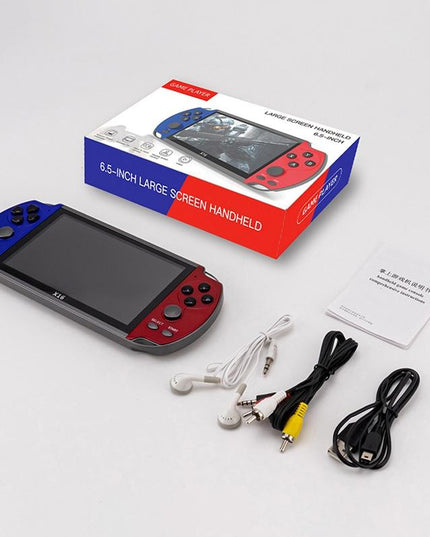 X16 Classic Handheld Game Console - 6.5 Screen 8Gb Memory - Blue & Red-1915197131518513158