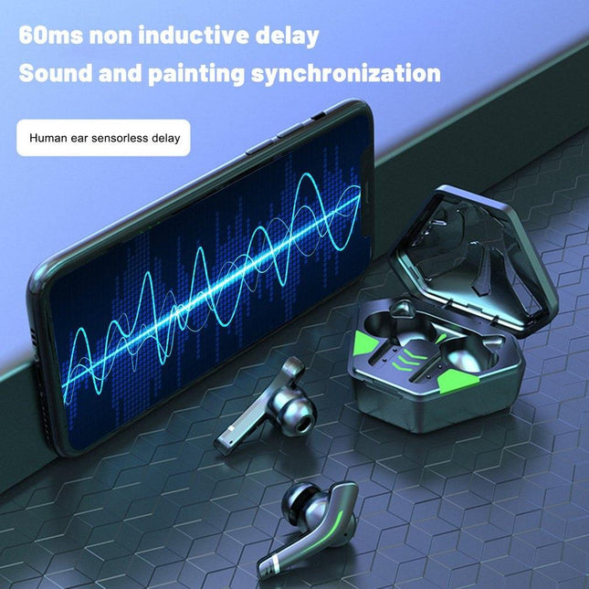 Black Wireless Gaming Bluetooth Earphones - Md168 Tws-1915196814827589635