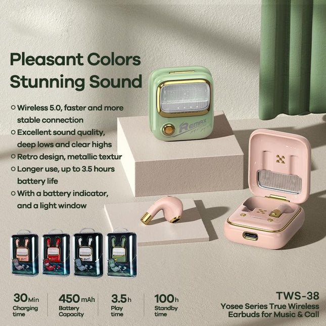Yosee Tws-38 True Wireless Bluetooth Earphones - Pink-1915196693083721731