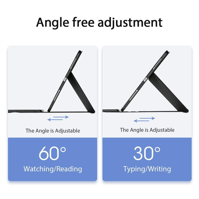 12.9 Ipad Pro Leather Case With Bluetooth Keyboard & Touchpad - Black-1915196648724762628