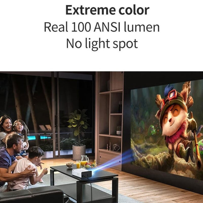 Mini Lcd Digital Projector - 2200 Lumens 800X480 Same Screen Version - White / Black-1915196658384244739