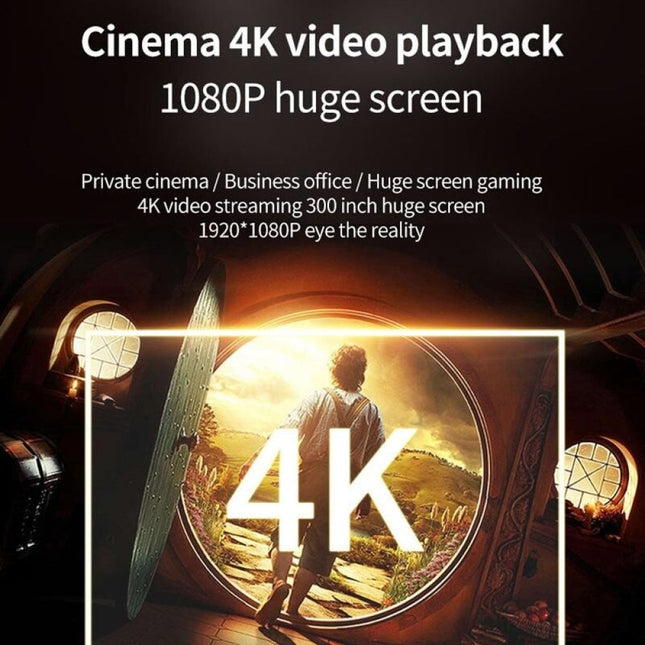 Mini Lcd Digital Projector - 2200 Lumens 800X480 Same Screen Version - White / Black-1915196658384244741