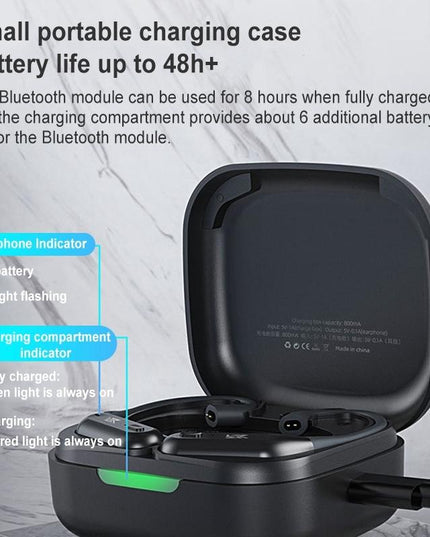 Wireless Bluetooth Module For Headset - Qualcomm 5.2 - Black Earhook-1915197145917558788