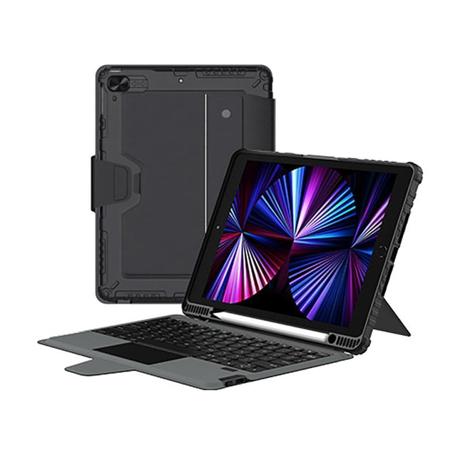 6-Row Keyboard Case For Ipad 10.2 2019 / 2020 / 2021 With Bumper Combo-1915198261623394304