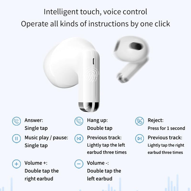 High-Fidelity Bluetooth 5.3 Earphones - White-1915197121158582278