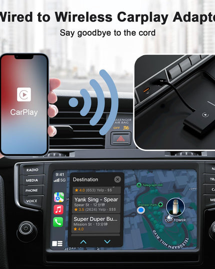 Wireless Carplay Adapter For Iphone - Usb & Usb-C-1915196969580630019