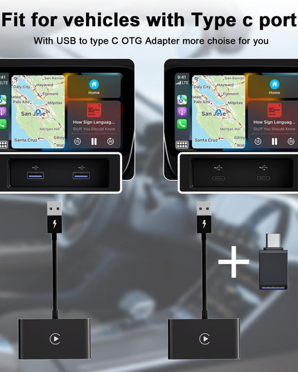 Wireless Carplay Adapter For Iphone - Usb & Usb-C-1915196969580630024