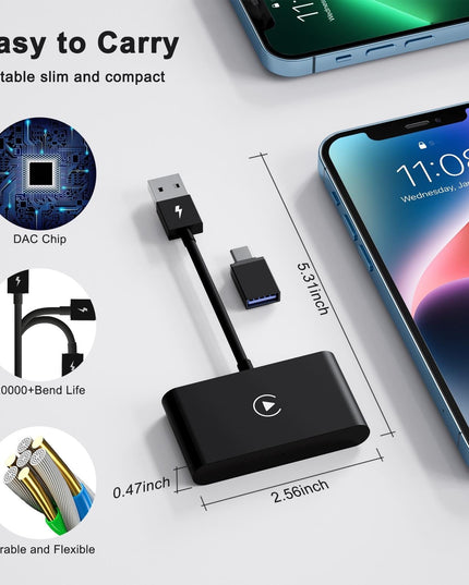 Wireless Carplay Adapter For Iphone - Usb & Usb-C-1915196969580630025