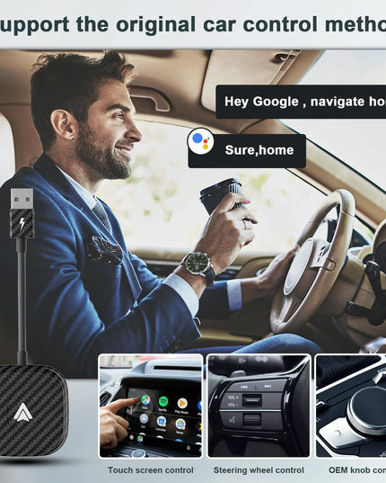 Wireless Carplay Adapter For Android - Carbon Fiber-1915196869148020737