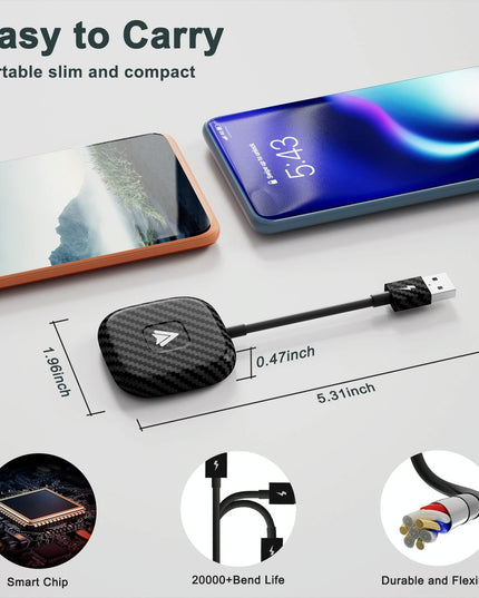 Wireless Carplay Adapter For Android - Carbon Fiber-1915196869148020739