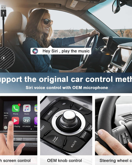 Wireless Carplay Adapter For Iphone - Carbon Fiber Usb & Usb-C-1915196888148217857