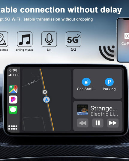 Wireless Carplay Adapter For Iphone - Carbon Fiber Usb & Usb-C-1915196888148217858