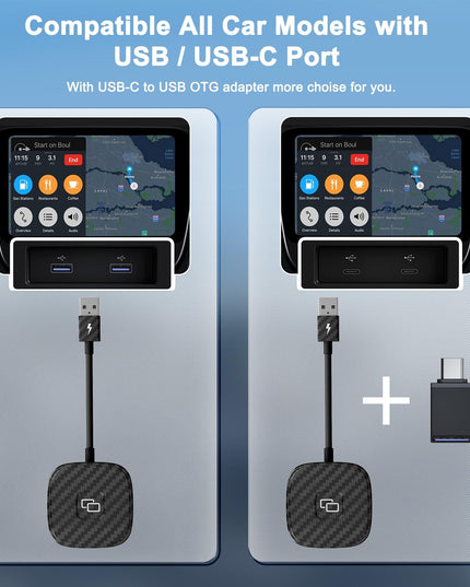 Carplay Adapter For Iphone - Carbon Fiber Usb & Usb-C-1915196945736011781