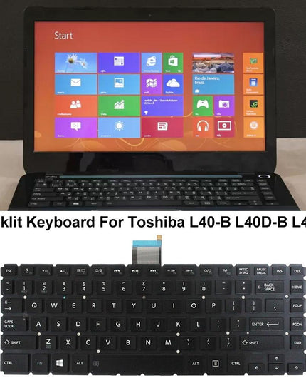 Toshiba L40-B / L40D-B / L45-B Us Laptop Backlight Keyboard-1915198271891050501