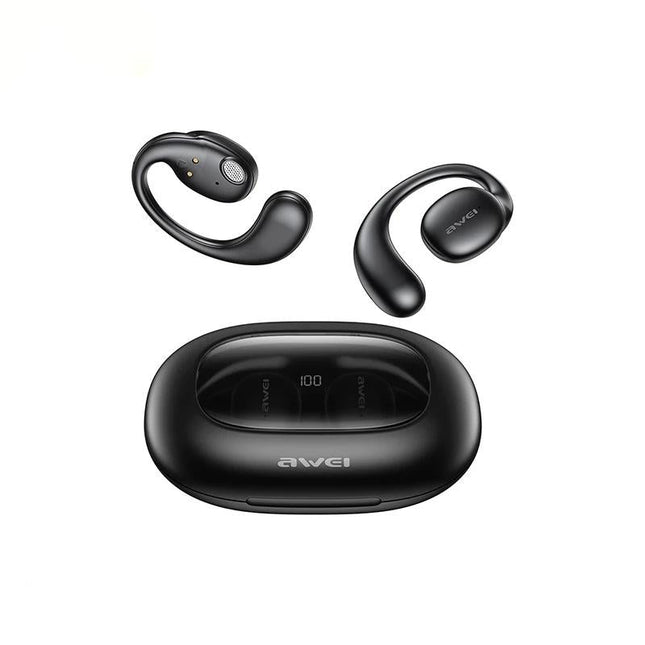 Black T80 Sport Tws Bluetooth Earbuds With Air Conduction-1915196902291410944