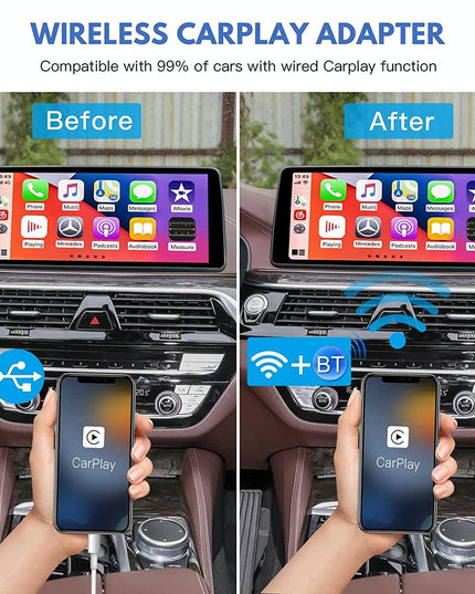 Wireless Carplay Adapter For Usb & Usb-C / Type-C - Black-1915196879419871237