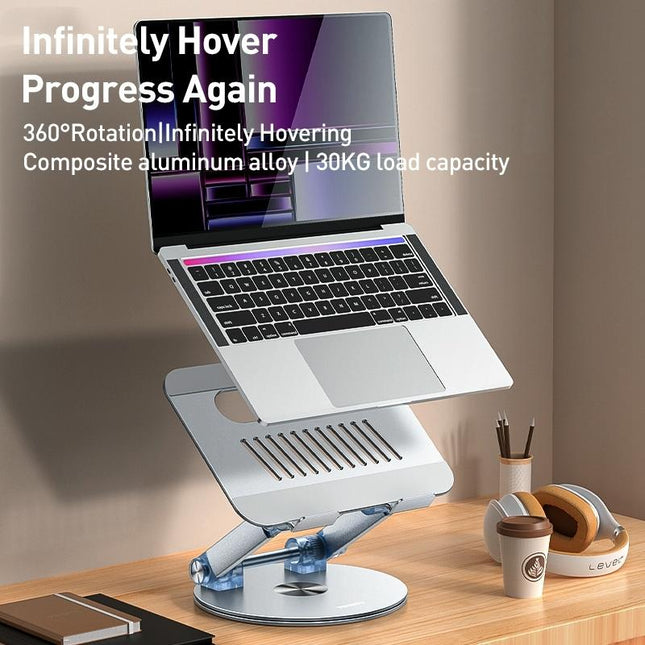 Silver Foldable Swivel Laptop Stand-1915196817331589121