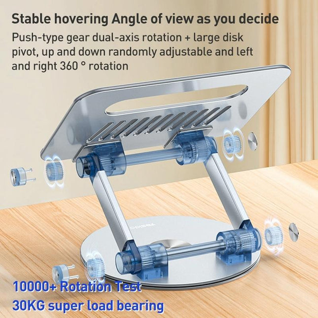 Silver Foldable Swivel Laptop Stand-1915196817331589125