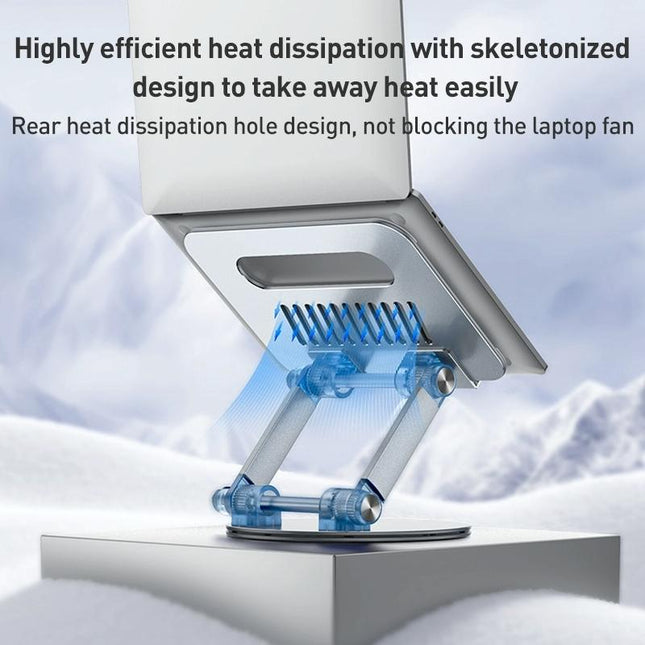 Silver Foldable Swivel Laptop Stand-1915196817331589128