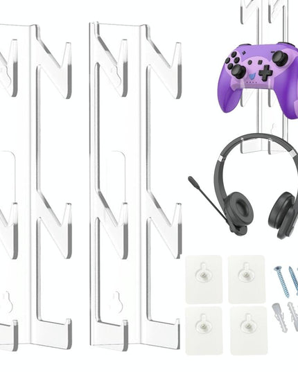 Acrylic Game Controller And Headphone Wall Mount - Set Of 2-1915197531353124865