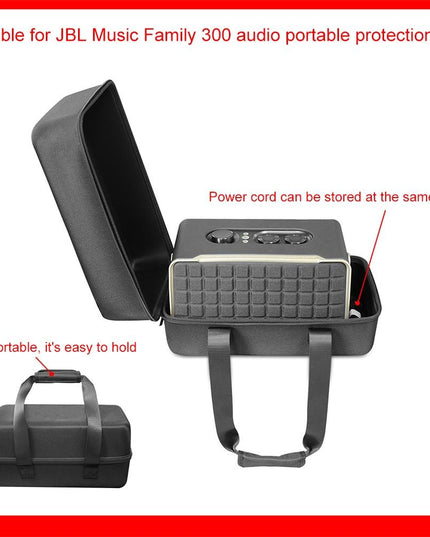 Jbl Authentics 300 Portable Speaker Bag - Hard Shell Dustproof Black-1915196842342223876