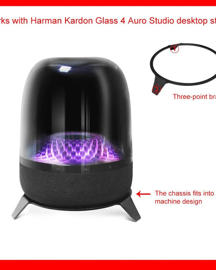 Metal Desktop Bracket For Harman Kardon Aura Studio 4 Speaker - Black-1915196917629980675