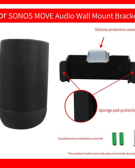 Wall Mount Bracket For Sonos Move Speaker - Black-1915197147565920258