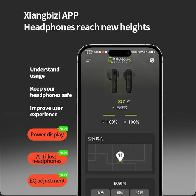 Oil Barrel Bluetooth Earphones - Black / Green Tws-1915197122844692482