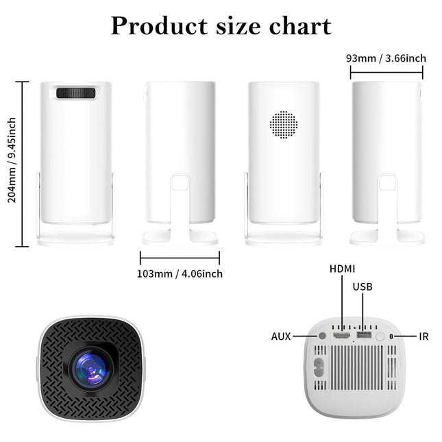 Portable Wifi Projector With Android 11 Os And Hd Display-1915196655943159810